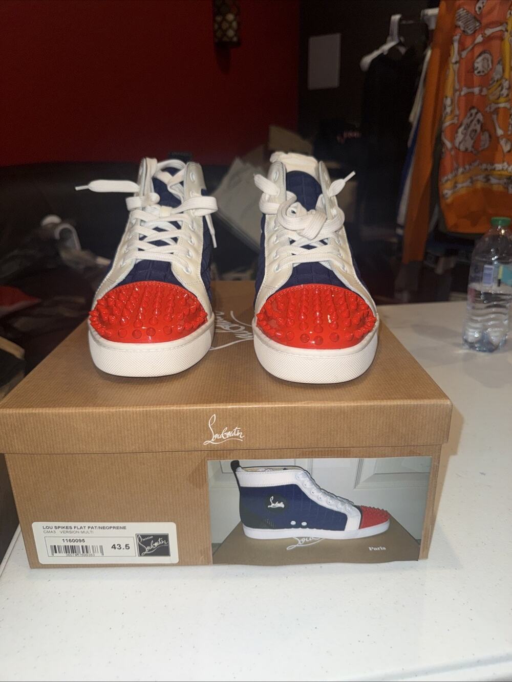 Christian Louboutin Lou Spikes high-top sneakers Size 43.5 (10.5 Men’s)